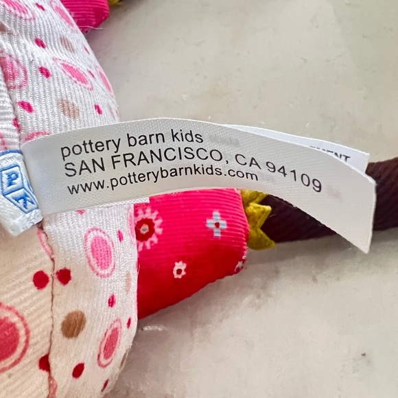 Pottery Barn Kids Penny Owl Corduroy Pink Plush Toy Pillow Stuffed Animal - Picture 5 of 5